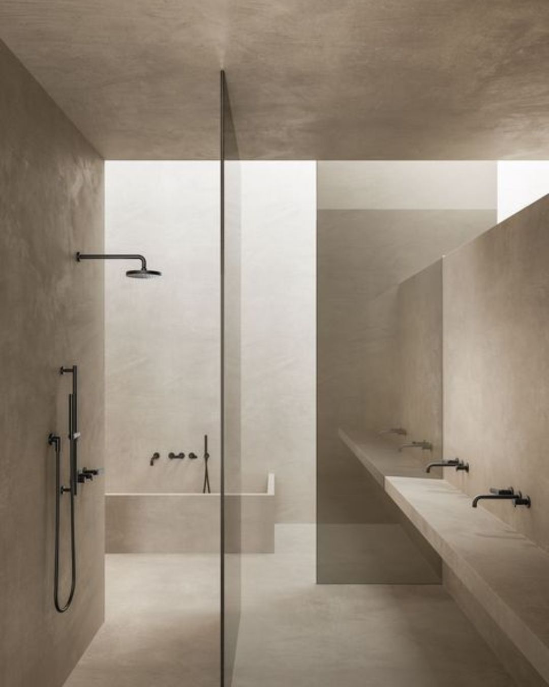 Микроцемент в ванной microciment_baie