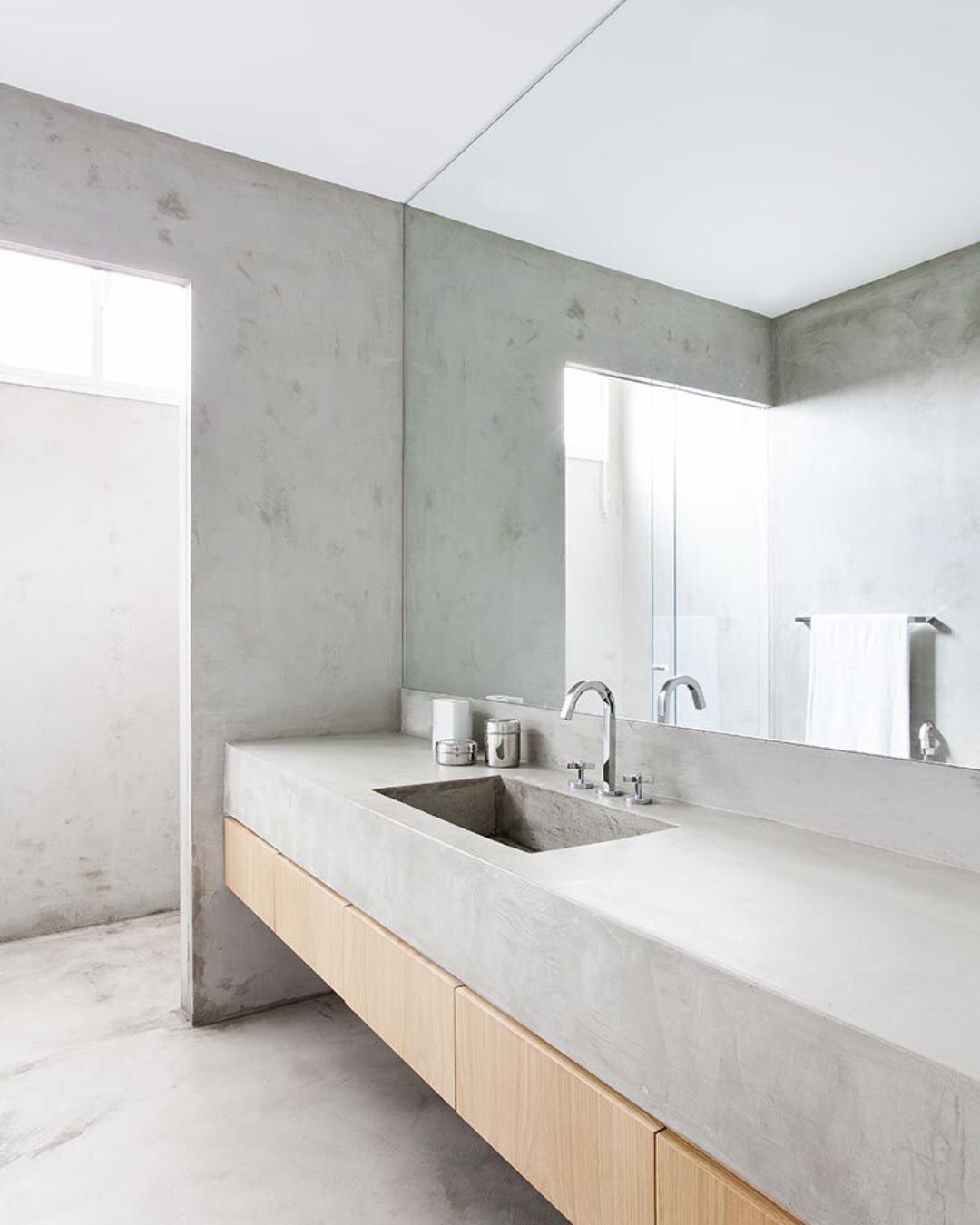 Микроцемент в ванной microciment_baie