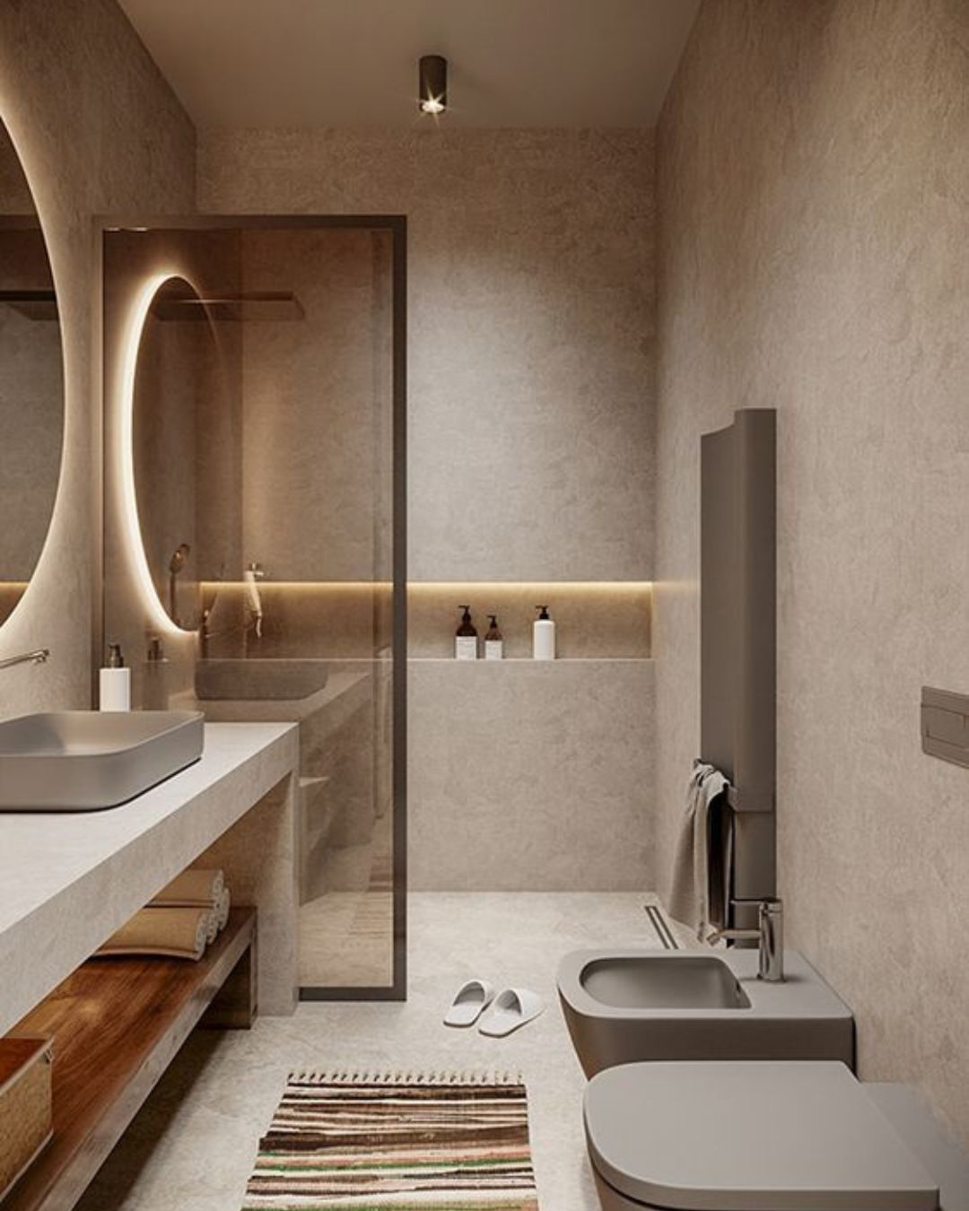 Микроцемент в ванной microciment_baie